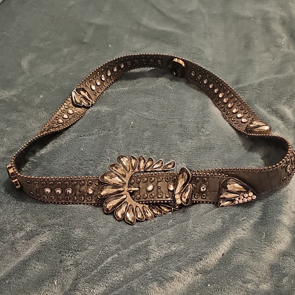 Elegant Black Studded Belt